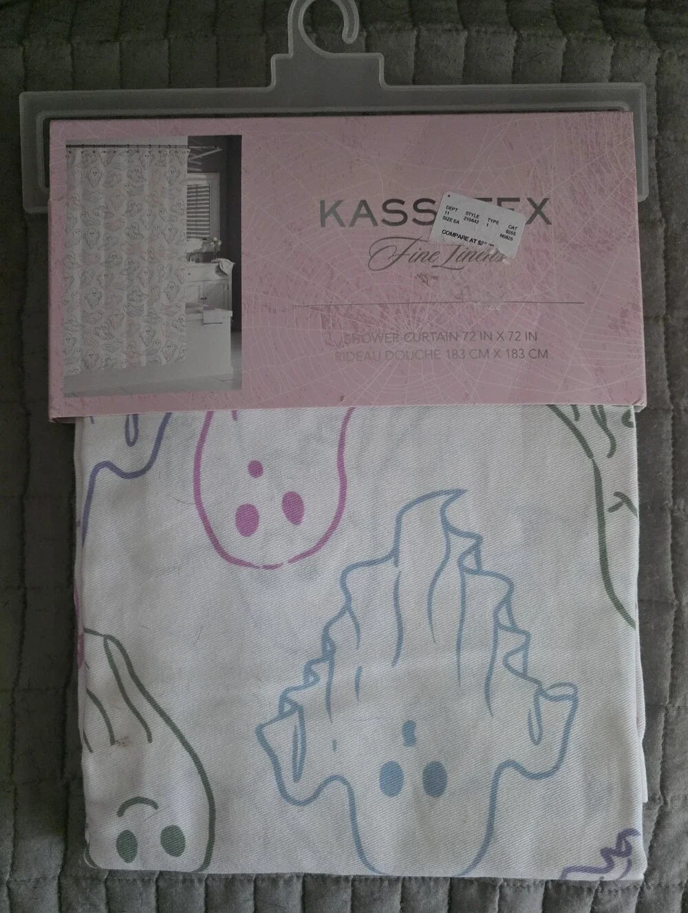 Kassatex Shower Curtain Halloween Ghost NWT